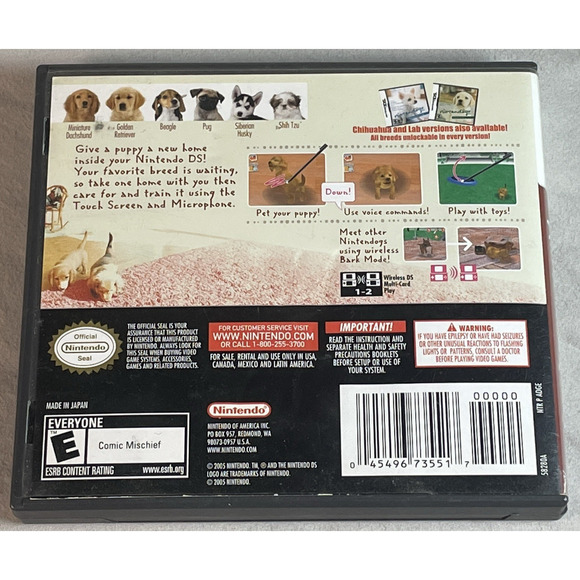 Nintendogs Dachshund & Friends Nintendo DS 2005 Virtual Pet COMPLETE w/Manual - Picture 3 of 6